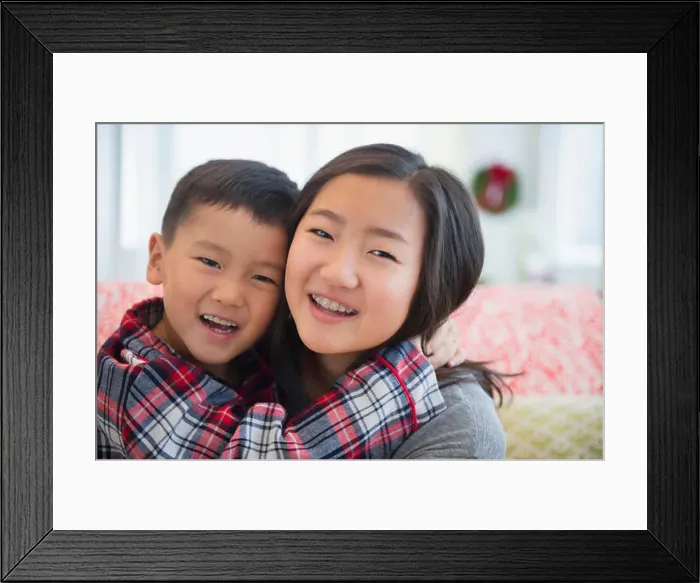 Framed Print : Asian brother and sister hugging Framed Print : Asian brother and sister hugging