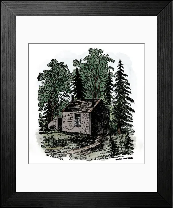 Framed Print : Henry Thoreaus cabin (exterior) at Walden Pond Framed Print : Henry Thoreaus cabin (exterior) at Walden Pond