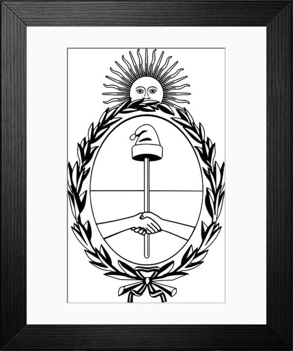 Framed Print : Argentina passport emblem Framed Print : Argentina passport emblem
