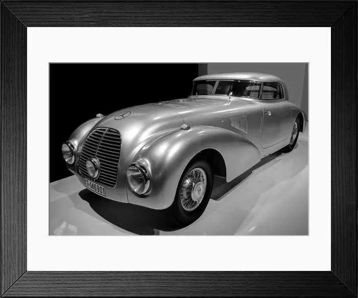 Framed Print : Oldtimer, Mercedes 540K streamline, in black and white Framed Print : Oldtimer, Mercedes 540K streamline, in black and white