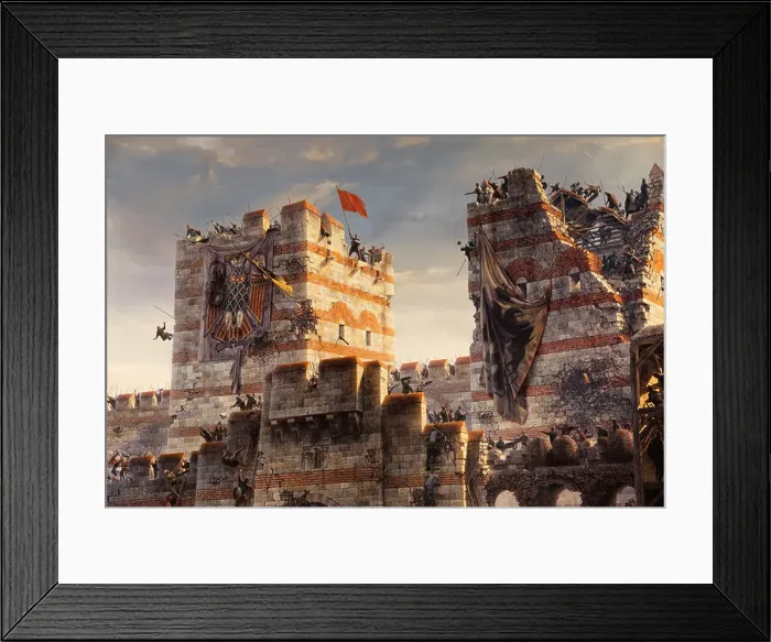Framed Print : Turkey, Istanbul, Painting of conquest of Constantinople Framed Print : Turkey, Istanbul, Painting of conquest of Constantinople