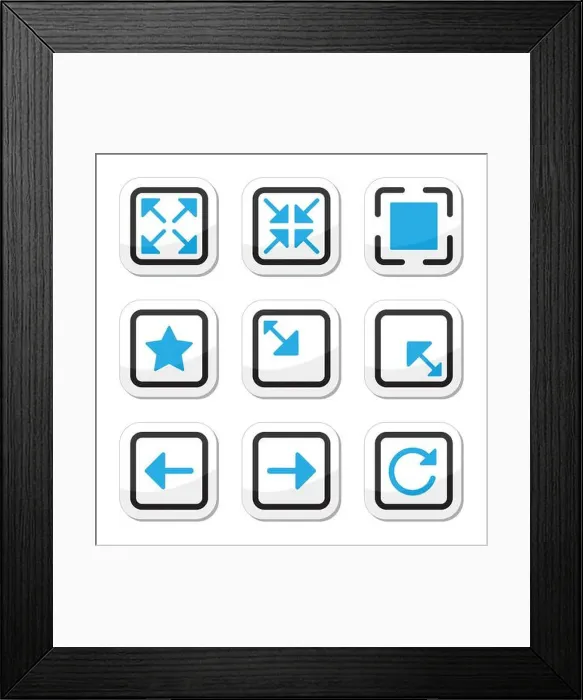 Framed Print : Web page screen size icons set Framed Print : Web page screen size icons set