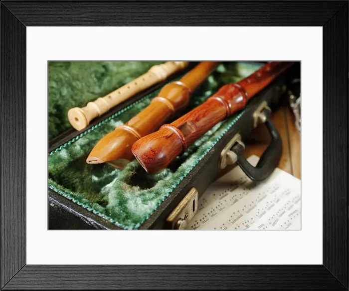 Framed Print : Flutes with different grades Framed Print : Flutes with different grades