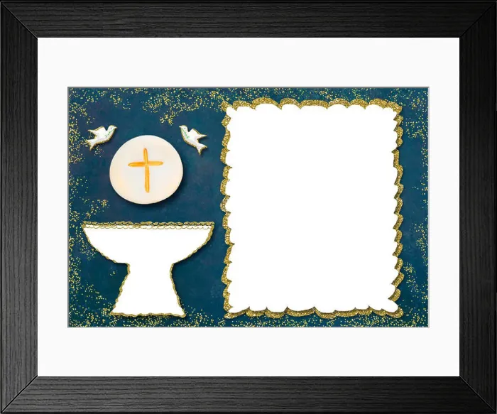 Framed Print : First holy communion invitation card Framed Print : First holy communion invitation card