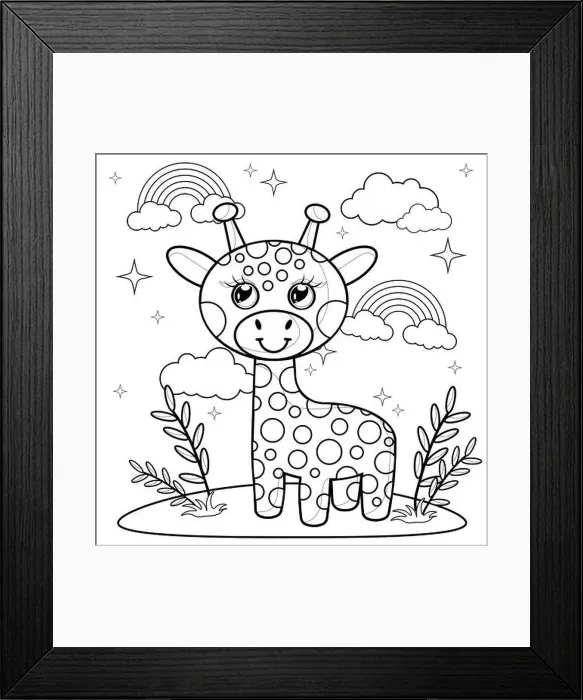 Framed Print : Coloring page for kids and adults Framed Print : Coloring page for kids and adults