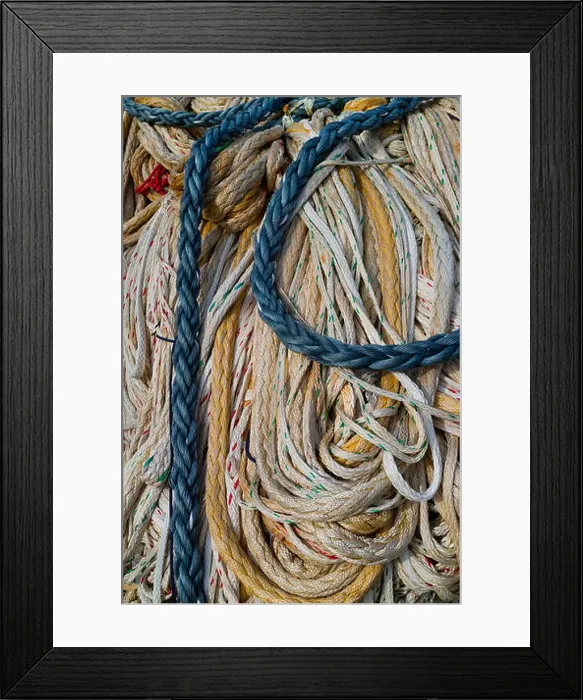 Framed Print : Large ropes hanging to dry Framed Print : Large ropes hanging to dry