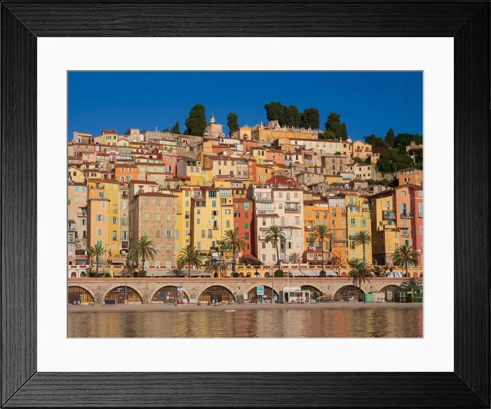 Framed Print : Menton in French Riviera Framed Print : Menton in French Riviera