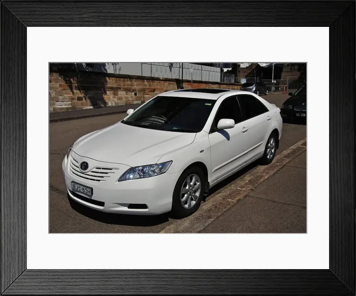 Framed Print : Toyota Camry car parked in The Rocks, Sydney Harbour, Sydney, New South Wales, Australia Framed Print : Toyota Camry car parked in The Rocks, Sydney Harbour, Sydney, New South Wales, Australia