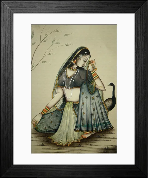 Framed Print : Inidan Mughal art Framed Print : Inidan Mughal art