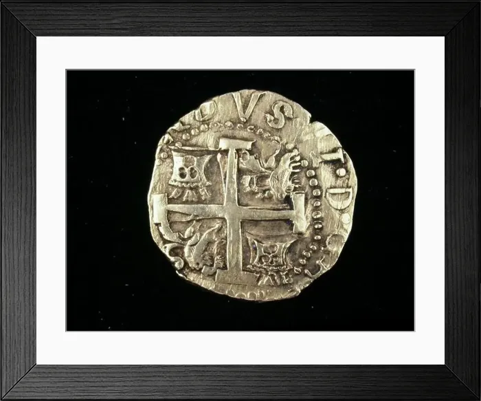 Framed Print : NUMISMATICA. MONEDA MODERNA. OCHO ESCUDOS DE ORO Framed Print : NUMISMATICA. MONEDA MODERNA. OCHO ESCUDOS DE ORO