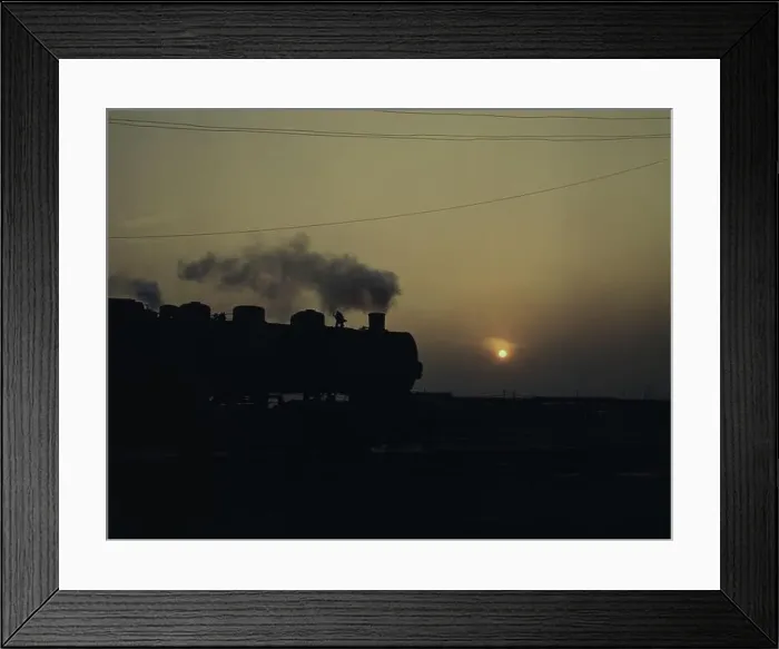 Framed Print : Indiana Harbor Belt RR, switch engine in yard near Calumet park stockyards, Calumet City (near Chicago), Ill