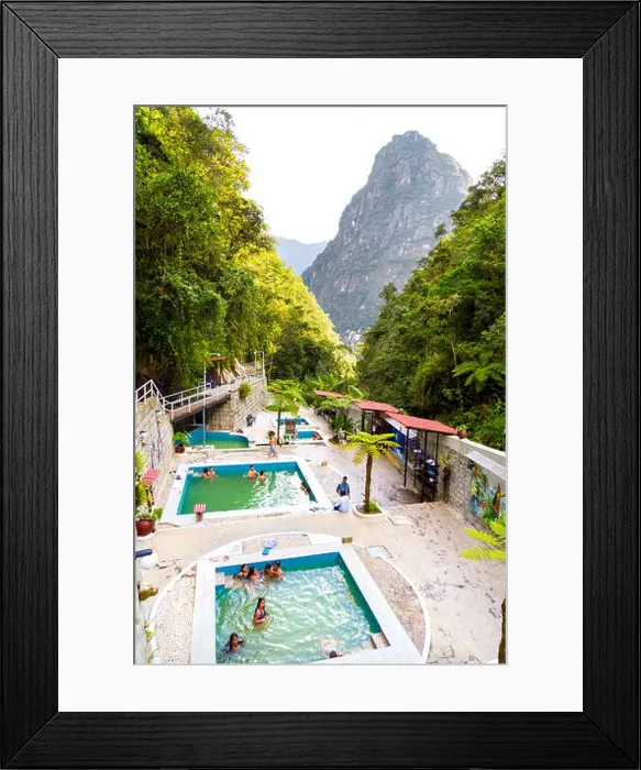 Framed Print : Hot springs (thermal baths) at Aguas Calientes near Machu Picchu, Peru Framed Print : Hot springs (thermal baths) at Aguas Calientes near Machu Picchu, Peru
