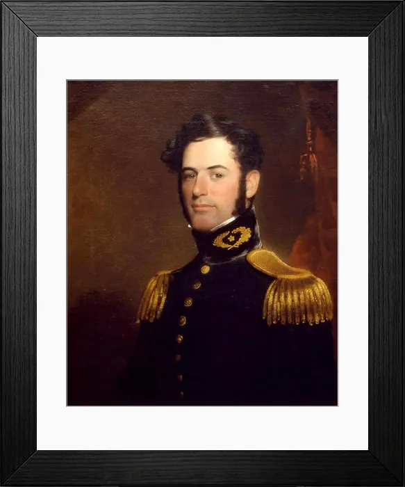 Framed Print : Robert Edward Lee, Robert E. Lee at age 31 in 1838, as a Lieutenant of Engineers in the U. S. Army