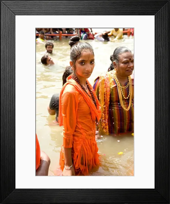 Framed Print : Transgender bathing in kshipra river, madhya pradesh, india, asia Framed Print : Transgender bathing in kshipra river, madhya pradesh, india, asia