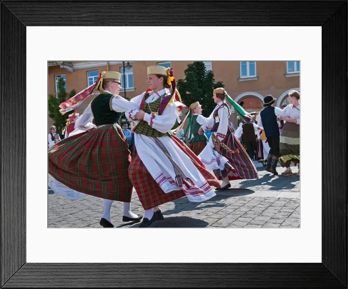 Framed Print : Traditional folk dancing Vilnius Lithuania Framed Print : Traditional folk dancing Vilnius Lithuania