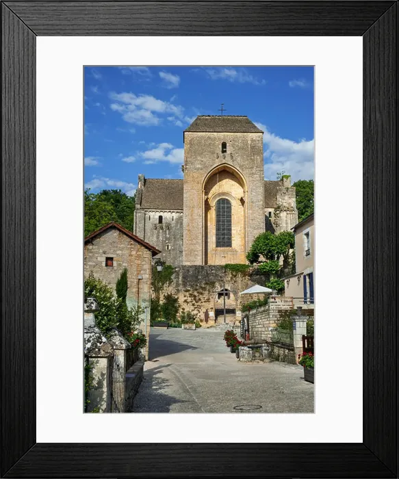 Framed Print : The medieval village Saint-Amand-de-Coly with its fortified Romanesque abbey church, Dordogne, Périgord, France Framed Print : The medieval village Saint-Amand-de-Coly with its fortified Romanesque abbey church, Dordogne, Périgord, France