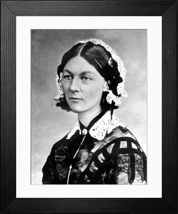 Framed Print : Florence Nightingale is famous for her nursing work during the Crimean War (1854 - 56) Framed Print : Florence Nightingale is famous for her nursing work during the Crimean War (1854 - 56)
