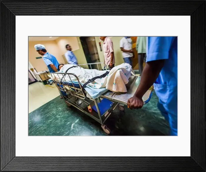 Framed Print : A private hospital in Chennai. Tamil Nadu India Framed Print : A private hospital in Chennai. Tamil Nadu India