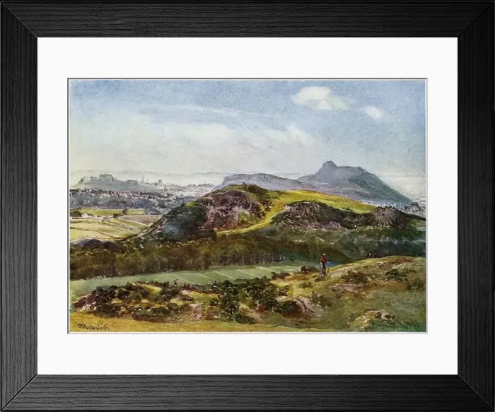 Framed Print : Arthur's seat from the Braid Hills near Edinburgh Framed Print : Arthur's seat from the Braid Hills near Edinburgh