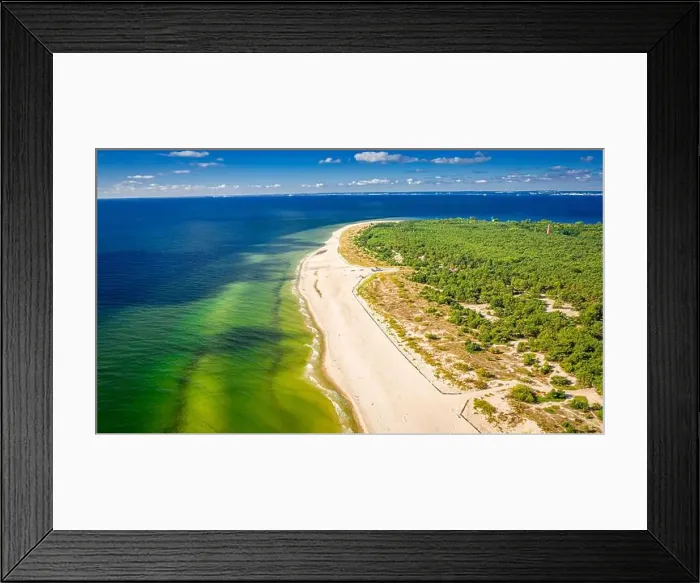 Framed Print : Aerial view of peninsula Hel in summer, Baltic Sea, Poland