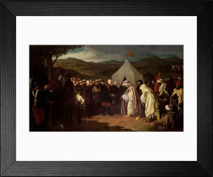 Framed Print : La Paz de Wad-Ras 1870 by Joaquín Domínguez Bécquer Framed Print : La Paz de Wad-Ras 1870 by Joaquín Domínguez Bécquer