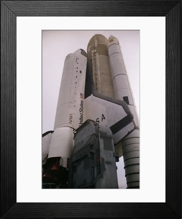 Framed Print : Space shuttle Columbia (STS-1) during a simulation mission at Kennedy Space Center in Florida (August 31, 1981) Framed Print : Space shuttle Columbia (STS-1) during a simulation mission at Kennedy Space Center in Florida (August 31, 1981)