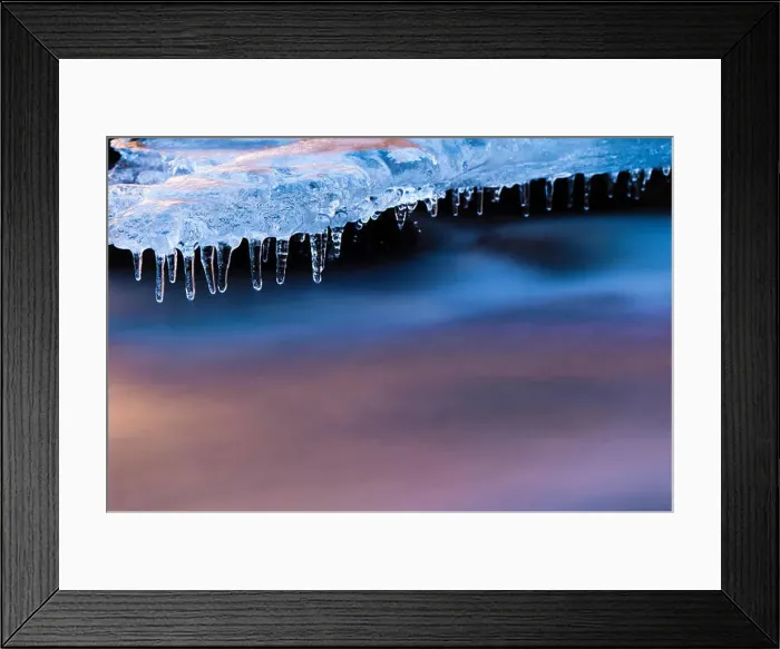 Framed Print : Djupin river, with ice and rocks at sunrise, Vik, Iceland