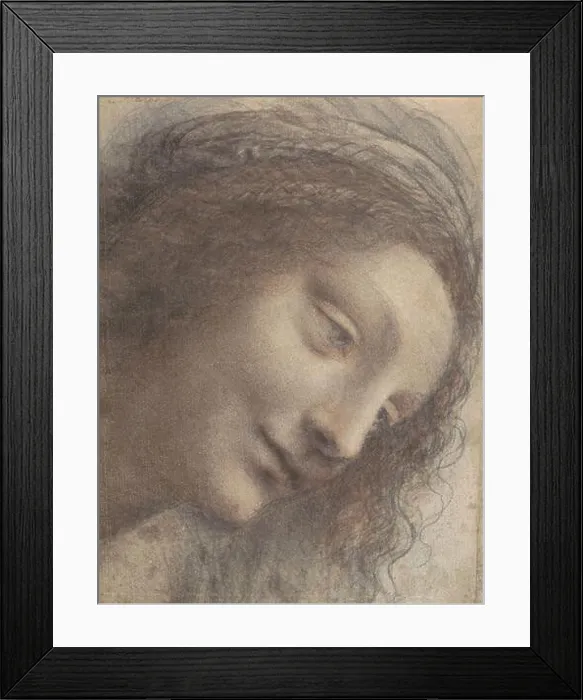 Framed Print : The Head of the Virgin in Three-Quarter View Facing Right (1510–13) Leonardo da Vinci (Italian, 1452-1519) Framed Print : The Head of the Virgin in Three-Quarter View Facing Right (1510–13) Leonardo da Vinci (Italian, 1452-1519)