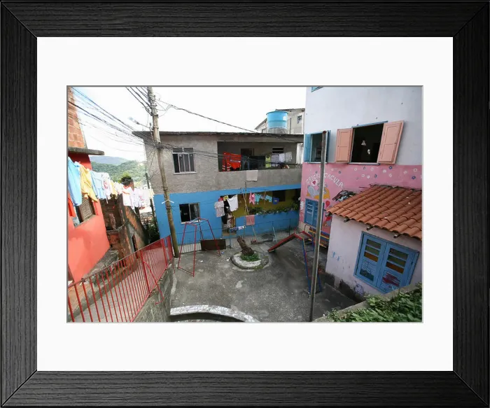 Framed Print : Favela houses and nursery, Rio de Janeiro, Brazil, South America Framed Print : Favela houses and nursery, Rio de Janeiro, Brazil, South America