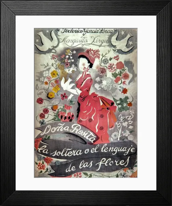 Framed Print : Cartel de Emilio Grau Sala, Doña Rosita Framed Print : Cartel de Emilio Grau Sala, Doña Rosita