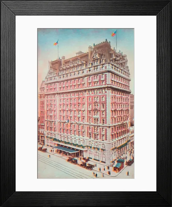 Framed Print : Knickerbocker Hotel - New York City circa 1915 Framed Print : Knickerbocker Hotel - New York City circa 1915