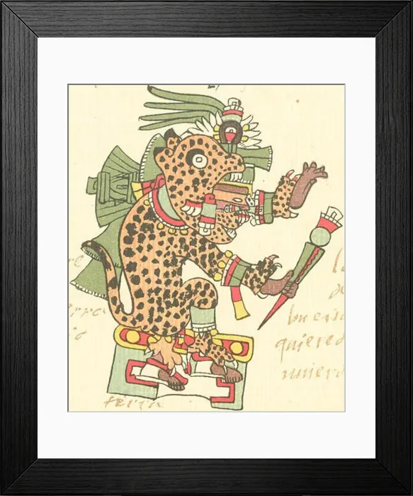 Framed Print : Tepeyollotl is a deity from Aztec mythology Framed Print : Tepeyollotl is a deity from Aztec mythology