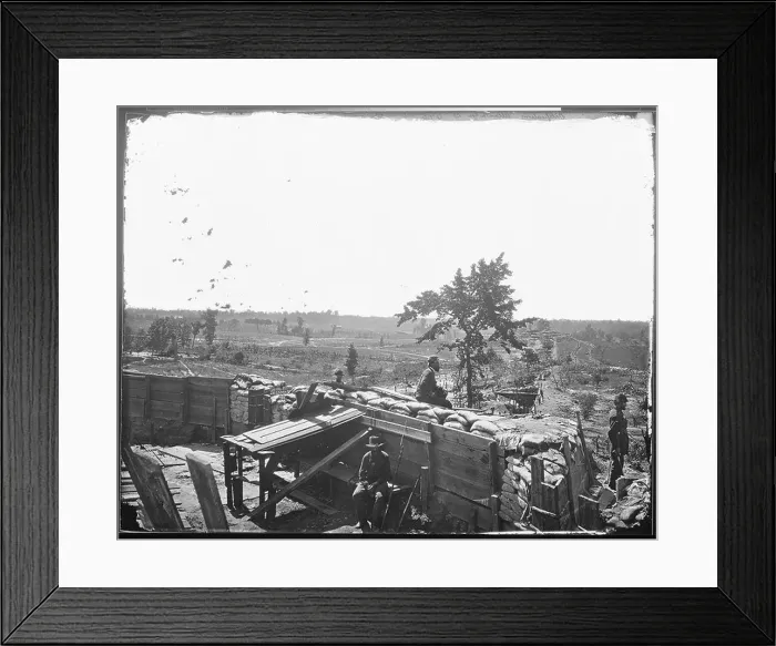 Framed Print : This image depicts the fortifications constructed during the Civil War in front of Atlanta Framed Print : This image depicts the fortifications constructed during the Civil War in front of Atlanta