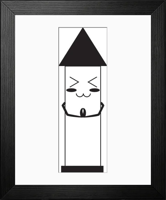 Framed Print : Kawaii rocket icon Framed Print : Kawaii rocket icon