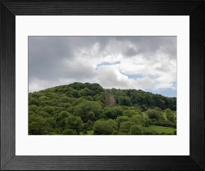Framed Print : General distant view of Cooper's Hill during the annual Spring bank holiday cheese-rolling event near Gloucester Framed Print : General distant view of Cooper's Hill during the annual Spring bank holiday cheese-rolling event near Gloucester
