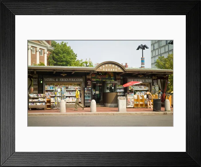 Framed Print : Out of Town News stand, Harvard Square, Cambridge, Massachusetts, USA Framed Print : Out of Town News stand, Harvard Square, Cambridge, Massachusetts, USA