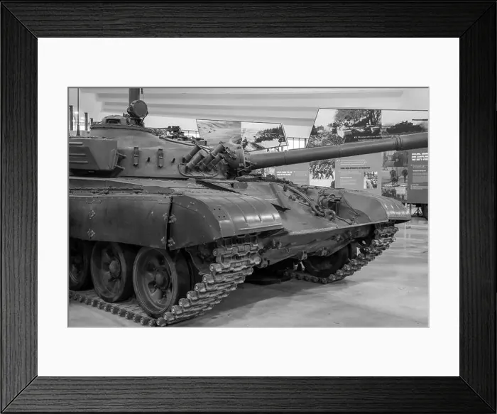 Framed Print : Bovington.Dorset.United Kingdom.February 25th 2024.A T-72 Main Battle tank is on show at the Tank Museum in Dorset Framed Print : Bovington.Dorset.United Kingdom.February 25th 2024.A T-72 Main Battle tank is on show at the Tank Museum in Dorset