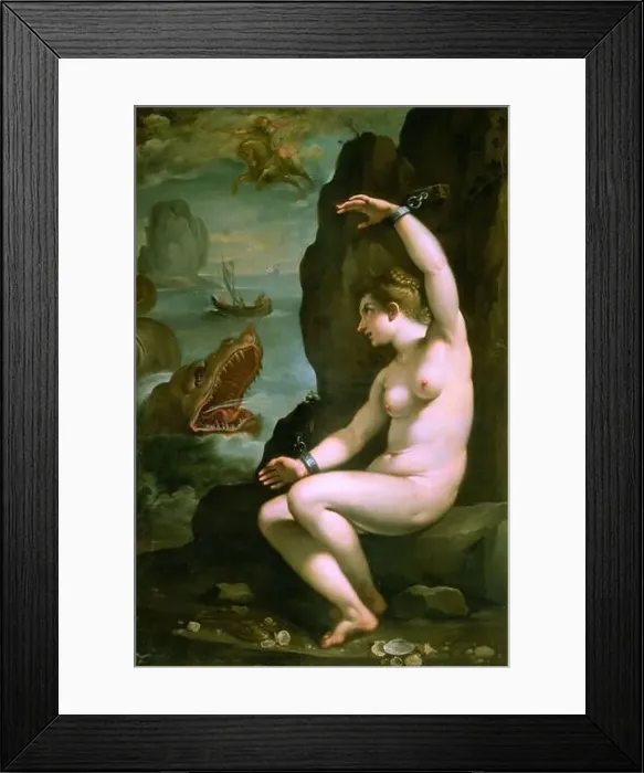Framed Print : Perseus befreit Andromeda. Museum: Galleria Borghese, Rom. Author: Rutilio Manetti Framed Print : Perseus befreit Andromeda. Museum: Galleria Borghese, Rom. Author: Rutilio Manetti