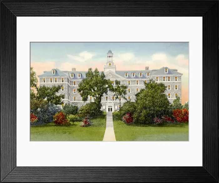 Framed Print : Gifford Hall at Middlebury College. Middlebury. 1949 Framed Print : Gifford Hall at Middlebury College. Middlebury. 1949