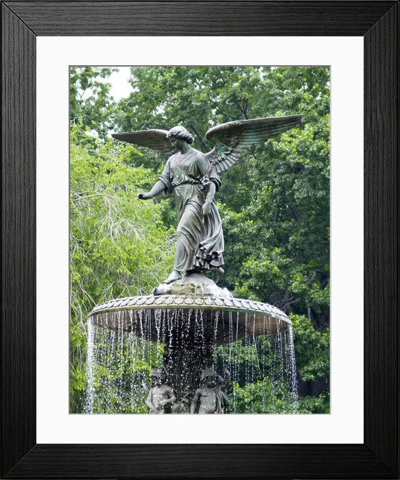 Framed Print : Bethesda Fountain Angel of the Waters Statue Central Park New York
