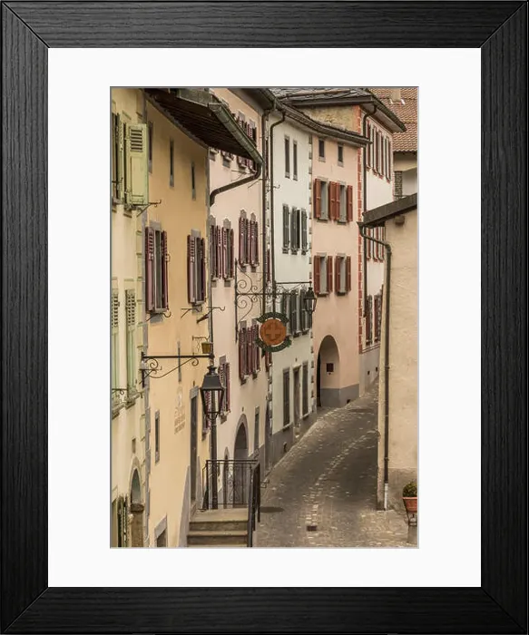 Framed Print : Switzerland, canton Valais, Rhone Valley, district Martigny, Saillon, old town Framed Print : Switzerland, canton Valais, Rhone Valley, district Martigny, Saillon, old town