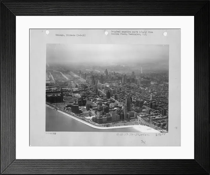 Framed Print : Illinois - Chicago, Aerial Photograph Framed Print : Illinois - Chicago, Aerial Photograph