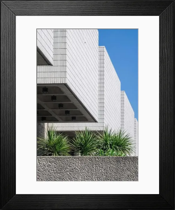 Framed Print : White-tiled exterior of Barbican Centre, City of London, UK Framed Print : White-tiled exterior of Barbican Centre, City of London, UK
