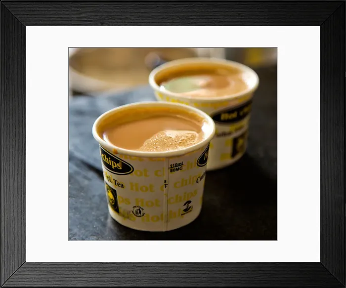 Framed Print : Close-up of disposable tea cups on a table, Chennai, Tamil Nadu, India Framed Print : Close-up of disposable tea cups on a table, Chennai, Tamil Nadu, India