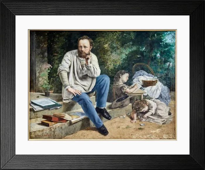 Framed Print : Pierre-Joseph Proudhon et ses enfants en 1853 Framed Print : Pierre-Joseph Proudhon et ses enfants en 1853