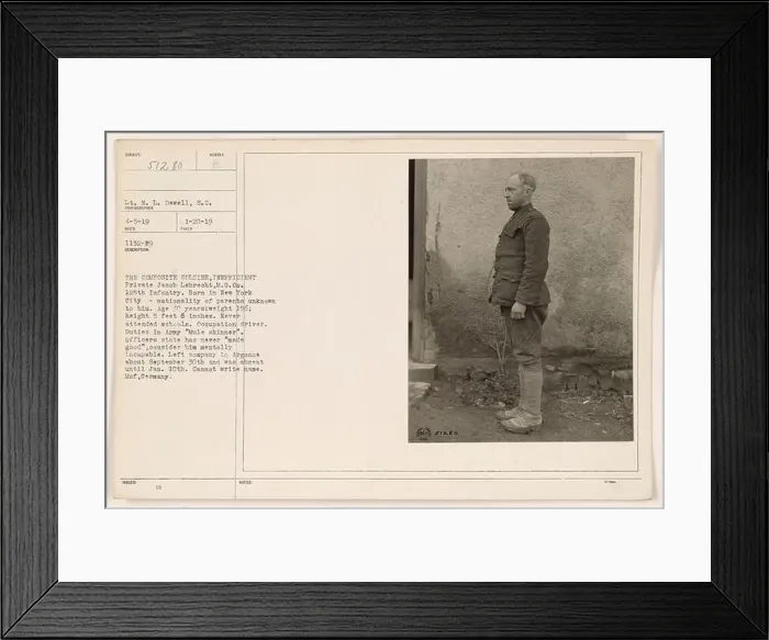 Framed Print : Private Jacob Lebrecht, a composite soldier in M Framed Print : Private Jacob Lebrecht, a composite soldier in M