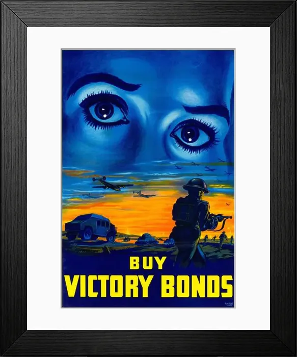 Framed Print : Canadian, WW2 finance poster, Buy Victory Bonds, 1942-1945 Framed Print : Canadian, WW2 finance poster, Buy Victory Bonds, 1942-1945