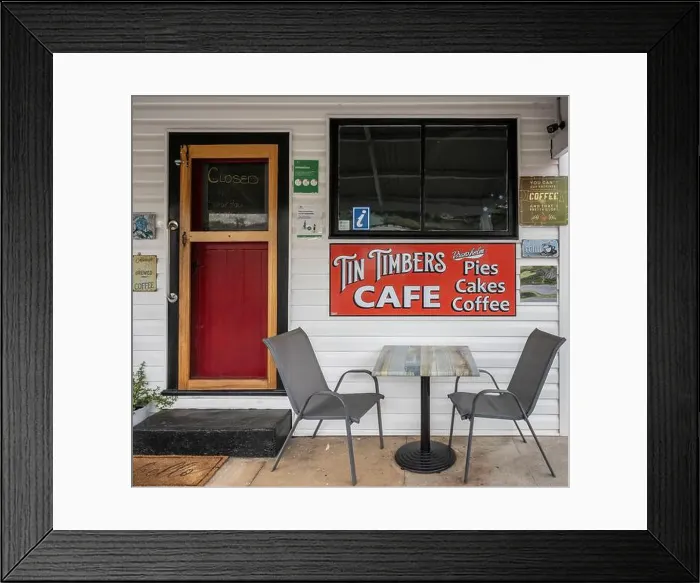 Framed Print : Outdoor patio table Framed Print : Outdoor patio table