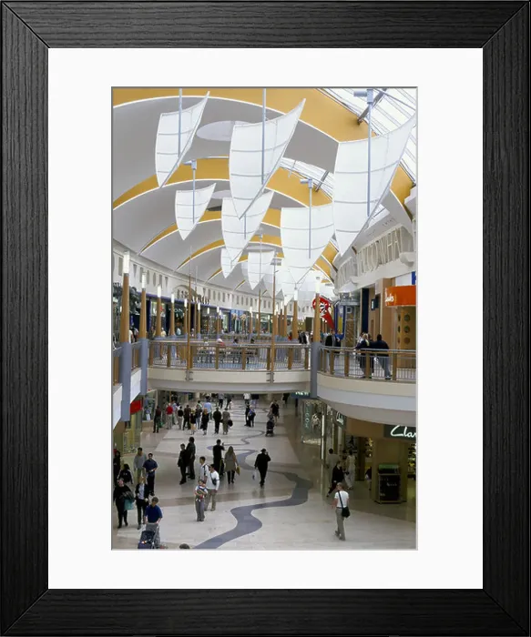 Framed Print : THE BLUEWATER CENTRE NR THE M25 IN KENT THAMES WALK 1999