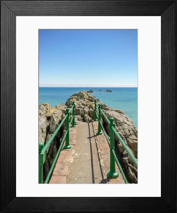 Framed Print : The rocks and sea at Fort d'Auvergne Framed Print : The rocks and sea at Fort d'Auvergne